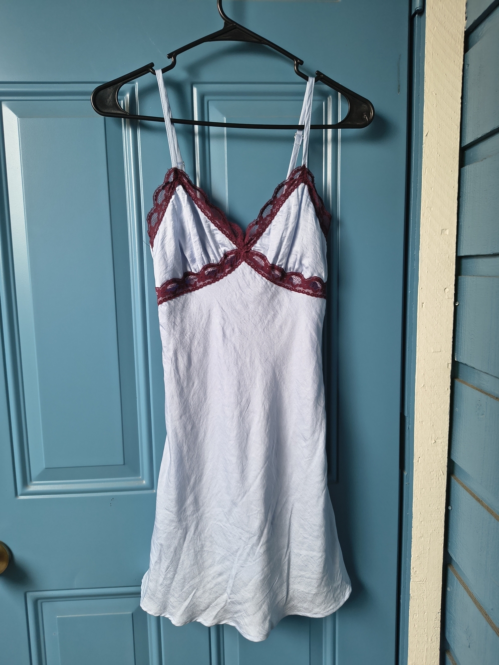 wild fable Light Blue Slip with Lace Trim